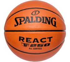 Studio image of React TF 250 Basketball on a white background. 